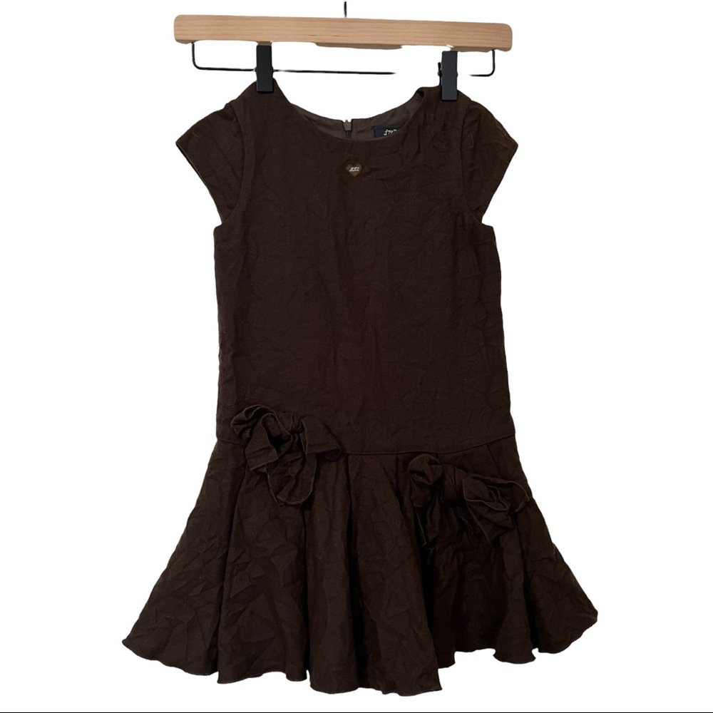 Lili Gaufrette Brown Wool Dress